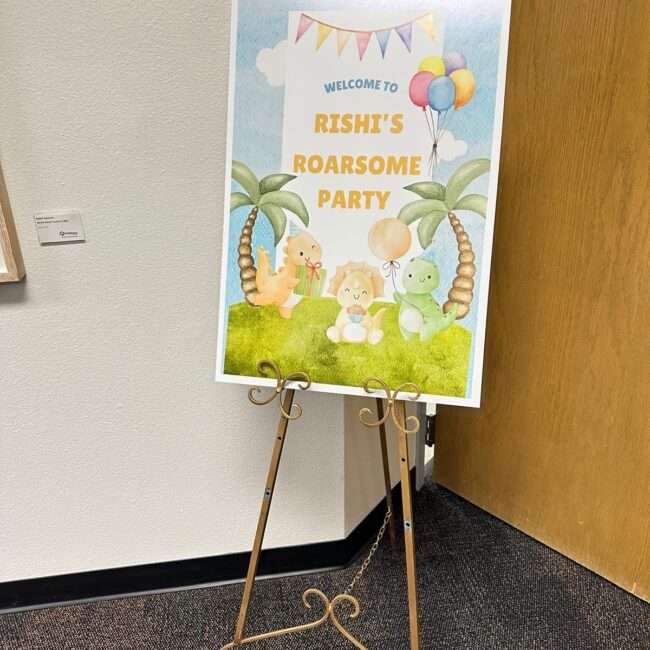 Birthday welcome sign